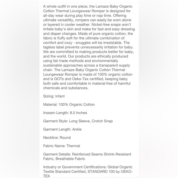 Thermal Footless Romper - Picture 3 of 3